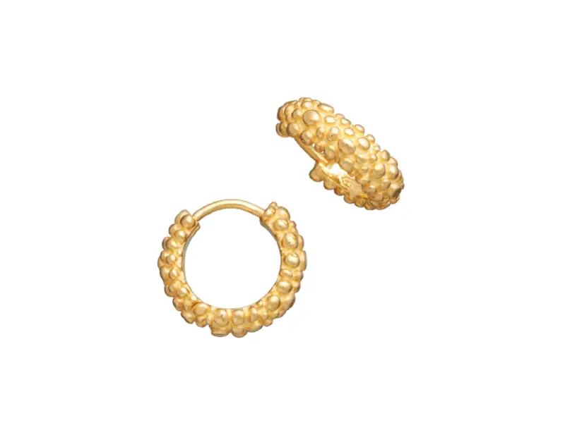 ORECCHINI ARGENTO DORATO PERLAGE HUGGIE GIOVANNI RASPINI 11963