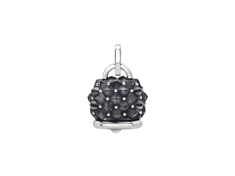 MAXI PENDANT “CAMPANELLA” REBEL IN FUME’-COLOUR RESIN AND SILVER ET VOILA’ CHANTECLER 43397