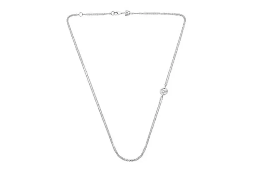 18KT WITHE DOUBLE GOLD NECKLACE ACCESSORI CHANTECLER 29601