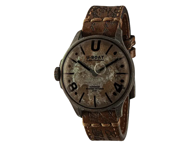 OROLOGIO UOMO QUARZO ACCIAO-PVD BRONZO INVECCHIATO/PELLE DARKMOON U-BOAT 9600/A