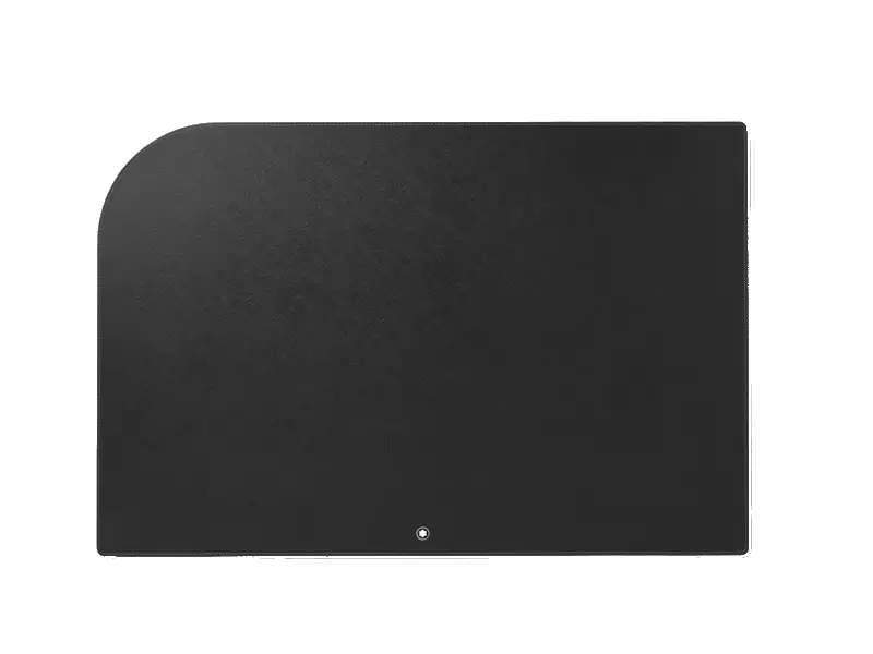 SOTTOMANO IN PELLE NERA MONTBLANC 133159