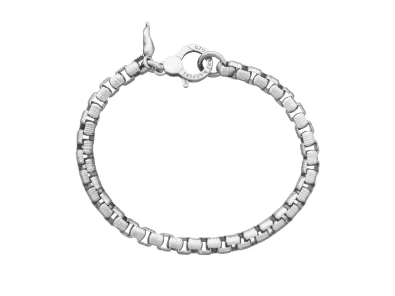 MEN’S BRACELET STRIPED BOX CHAIN GIOVANNI RASPINI 12235L