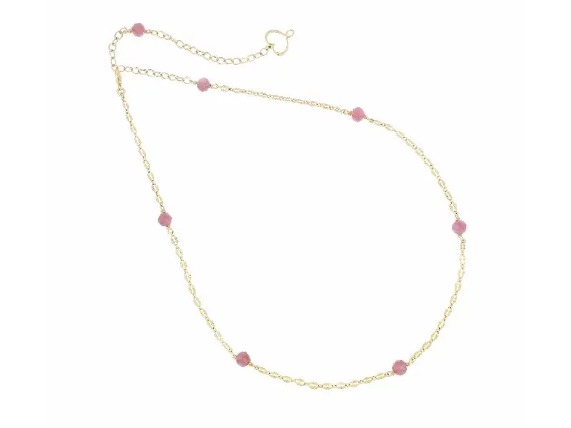 GIROCOLLO IN ARGENTO GALVANICA ORO GIALLO CON TORMALINE GOCCE MAMAN ET SOPHIE GCPIE7TOQ