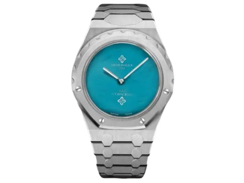 OROLOGIO UOMO AUTOMATICO ACCIAIO/ACCIAIO TURCHESE HEPTA INGENIEUX H1002TU