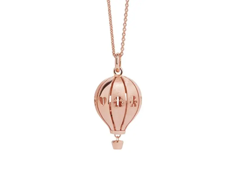 LE MONGOLFIERE CIONDOLO SUONAMORE ARGENTO PLACCATO ORO ROSA SUONAMORE LE BEBE’ SNM054