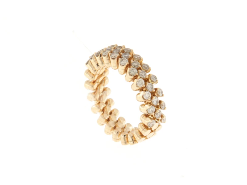 BREVETTO” MULTISIZE RING ORO ROSA E DIAMANTI BROWN  3 MEZZE FILE SERAFINO CONSOLI RMS 3H2 RG BRD