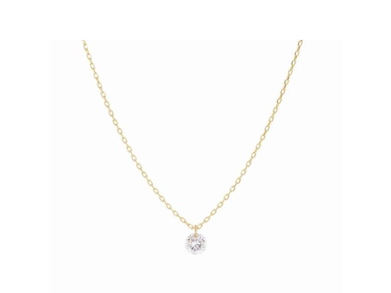 GIROCOLLO IN ORO GIALLO CON DIAMANTE TAGLIO BRILLANTE DIAMANTE NUDO MAMAN ET SOPHIE GCNUD15