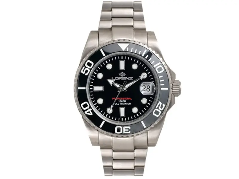 MEN’S QUARTZ WATCH 100M FULL TITANIUM LORENZ 030196AA