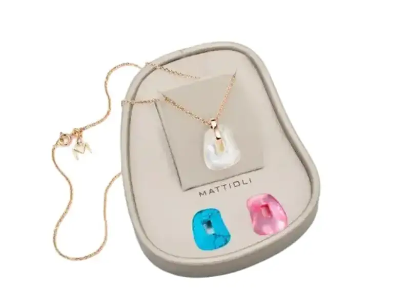 18KT ROSE GOLD NECKLACE WITH 3 SMALL PUZZLE MATTIOLI MCT054G008