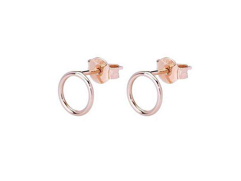 18KT ROSE GOLD XS CIRCLE EARRINGS LINEE ED ARCHI BURATO CD228