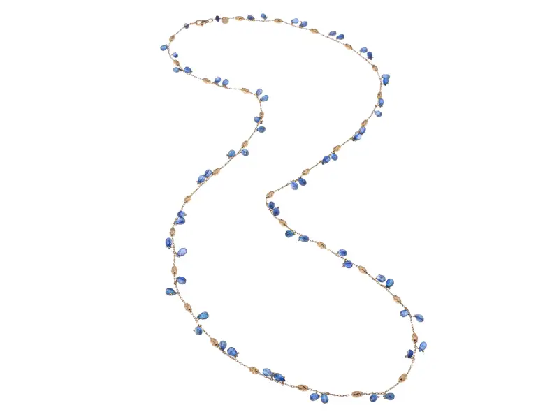 COLLANA LUNGA IN ARGENTO GALVANICA ORO ROSA CON PIETRE SEMIPREZIOSE SOLAR CTS13R2 5