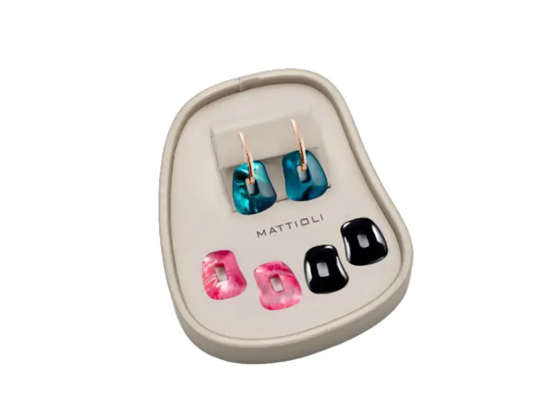 ORECCHINI ORO ROSA E MADREPERLA PUZZLE MATTIOLI MOR054R001