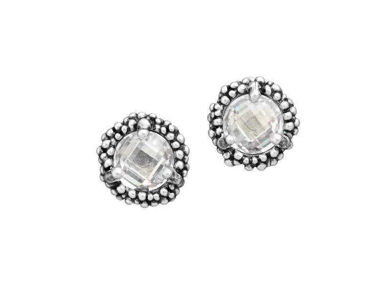 SILVER STUD EARRINGS WITH ZIRCONS SHINE MINI GIOVANNI RASPINI 11995