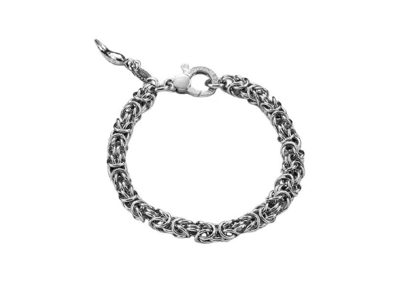 BRACCIALE ARGENTO MAGLIA BIZANTINA PICCOLA GIOVANNI RASPINI 07402