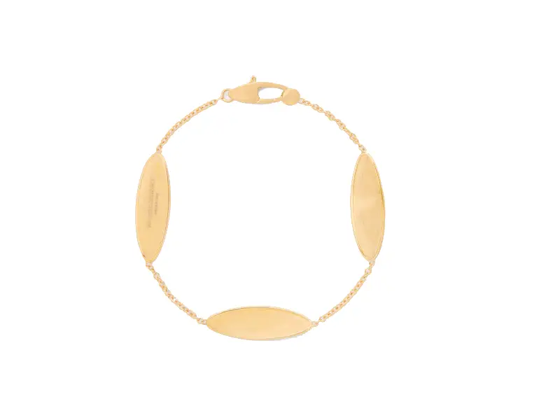 BRACCIALE LEGGERO IN ORO GIALLO CON FOGLIE RITORTE LUNARIA TWIST MARCO BICEGO BB2896