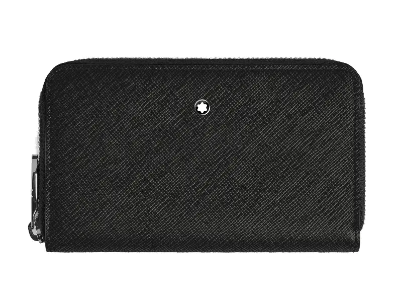 MEDIUM WOMAN’ WALLET WITH ZIP 12CC BLACK SARTORIAL MONTBLANC 220361
