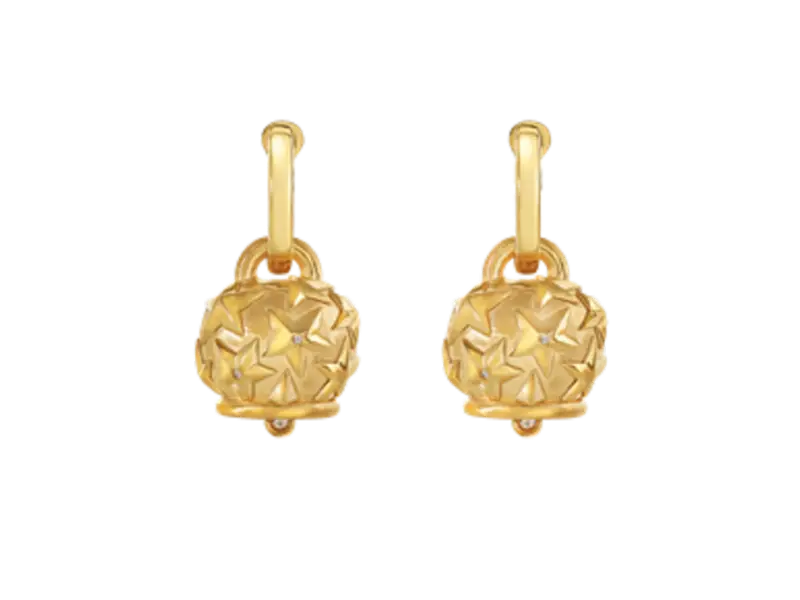 ORECCHINI CAMPANELLA MEDIA CON STELLE IN ARGENTO DORATO ET VOILA’ CHANTECLER 44358