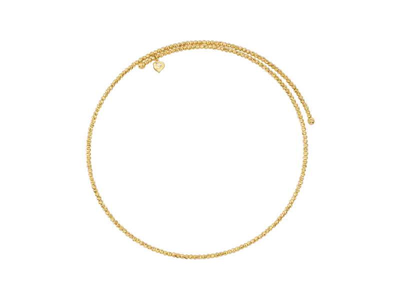 CHOKER IN ARGENTO DORATO CON SFERE DIAMANTATE A MANO ACCESSORI CHANTECLER 44299