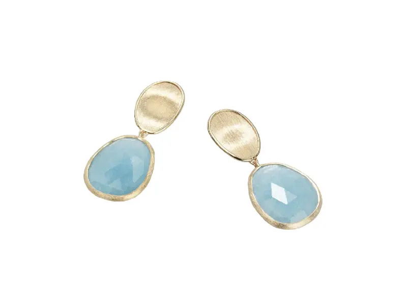 ORECCHINI A GOCCIA IN ORO GIALLO CON ACQUAMARINA LUNARIA MARCO BICEGO OB1436_AQD