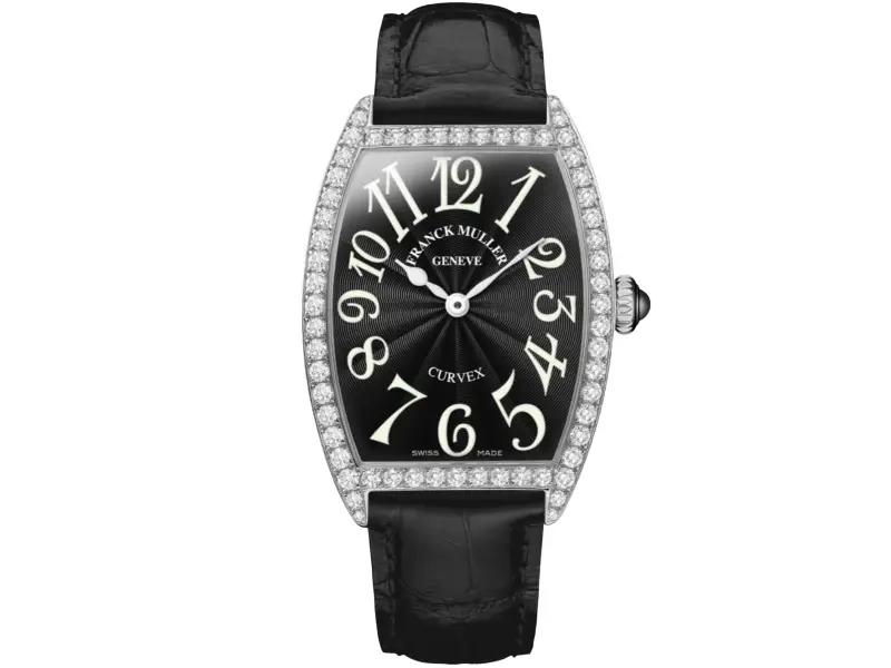 OROLOGIO DONNA QUARZO CON DIAMANTI ACCIAIO/PELLE CINTREE CURVEX FRANCK MULLER 2502 QZ D 1R
