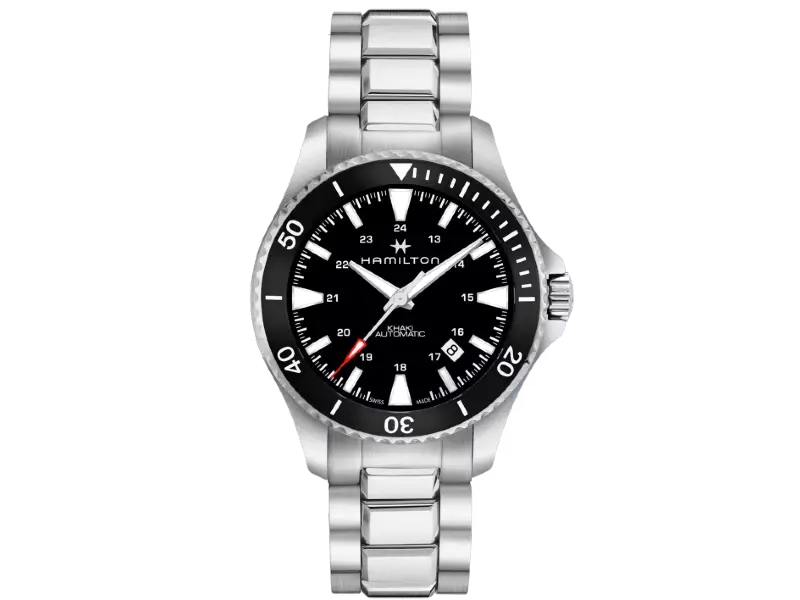 OROLOGIO UOMO AUTOMATICO ACCIAIO/ACCIAIO KHAKI NAVY SCUBA HAMILTON H82335131