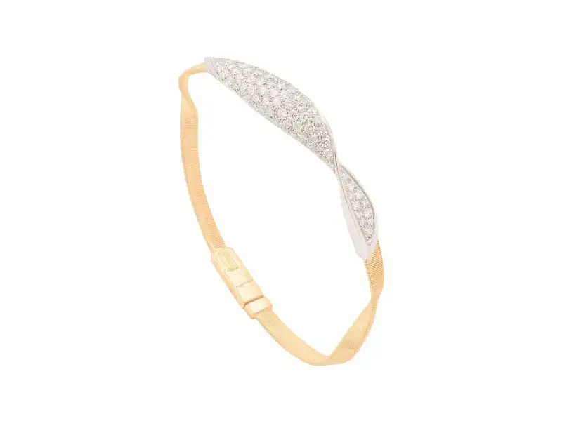 BRACCIALE IN ORO GIALLO CON ELEMENTO IN PAVE’ DI DIAMANTI MARRAKECH MARCO BICEGO SG750_B1_YW_M5