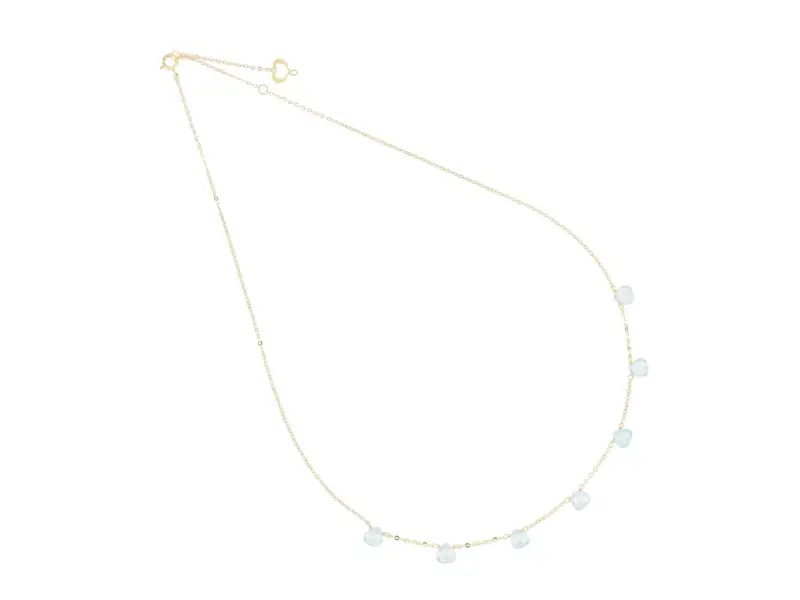 GIROCOLLO IN ORO GIALLO 18KT CON SETTE GOCCE DI TOPAZIO AZZURRO GOCCE DI ENERGIA MAMAN ET SOPHIE GCDRP7TA