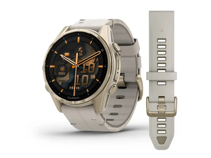 SMARTWATCH FENIX 8 AMOLED SAPPHIRE 43 MM SOFT GOLD GARMIN 010-02903-40