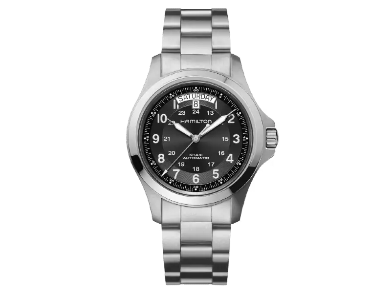 OROLOGIO AUTOMATICO ACCIAIO/ACCIAIO 40 MM KHAKI FIELD KING HAMILTON H64455133