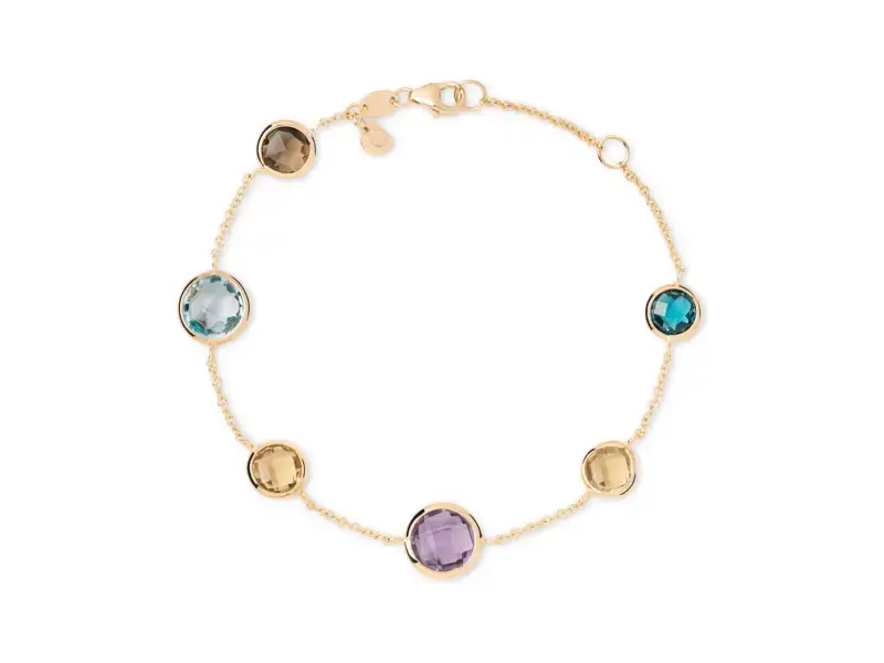 BRACCIALE IN ORO GIALLO 9 KT E PIETRE DI COLORE GIULIA IT’S ME T/14BR