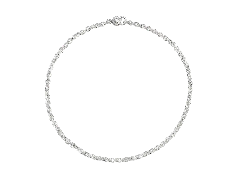 COLLANA ROLO’ IN ARGENTO CON LOGO ACCESSORI ET VOILA’ CHANTECLER 44789