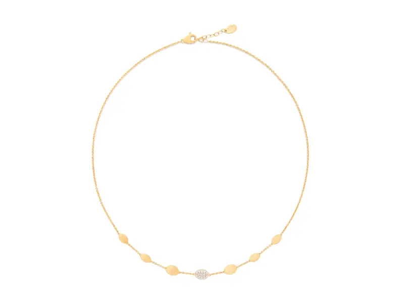 GIROCOLLO CON OVALINE IN ORO GIALLO 18KT CON DIAMANTI SIVIGLIA MARCO BICEGO CB2961_B_YW_Q6