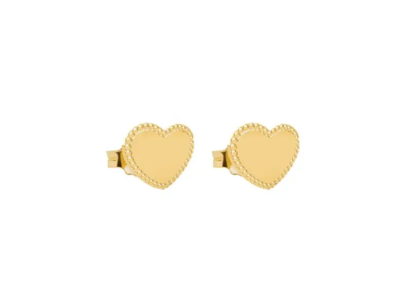 ORECCHINI CUORE IN ORO GIALLO 9KT SCINTILLE PRIMEGIOIE LE BEBE’ PMG230