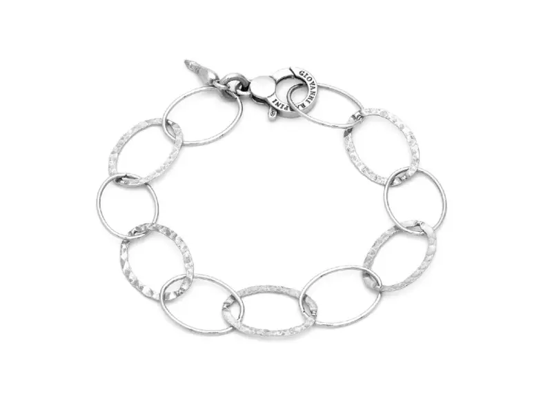 BRACCIALE IN ARGENTO A MAGLIA ALTERNATA GIOVANNI RASPINI 12621