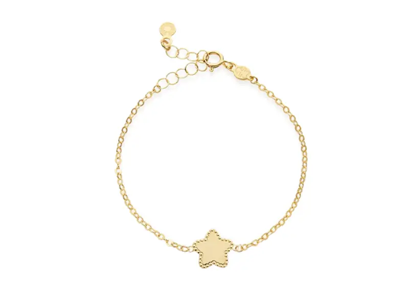 9KT YELLOW GOLD STAR BRACELET SCINTILLE PRIMEGIOIE LE BEBE’ PMG222