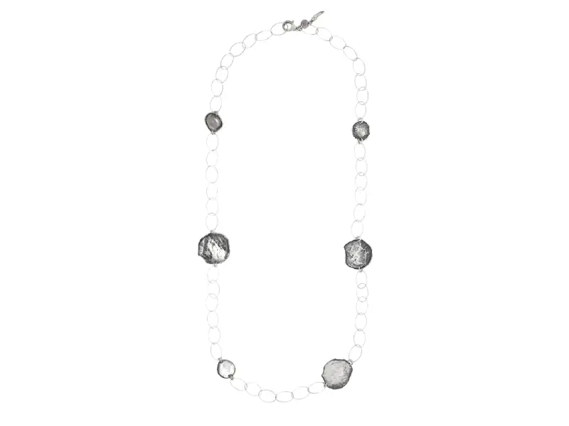 COLLANA LUNGA IN ARGENTO FUEGO GIOVANNI RASPINI 12639