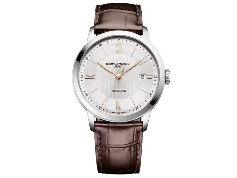 OROLOGIO UOMO AUTOMATICO ACCIAIO/PELLE 40 MM CLASSIMA BAUME & MERCIER M0A10853