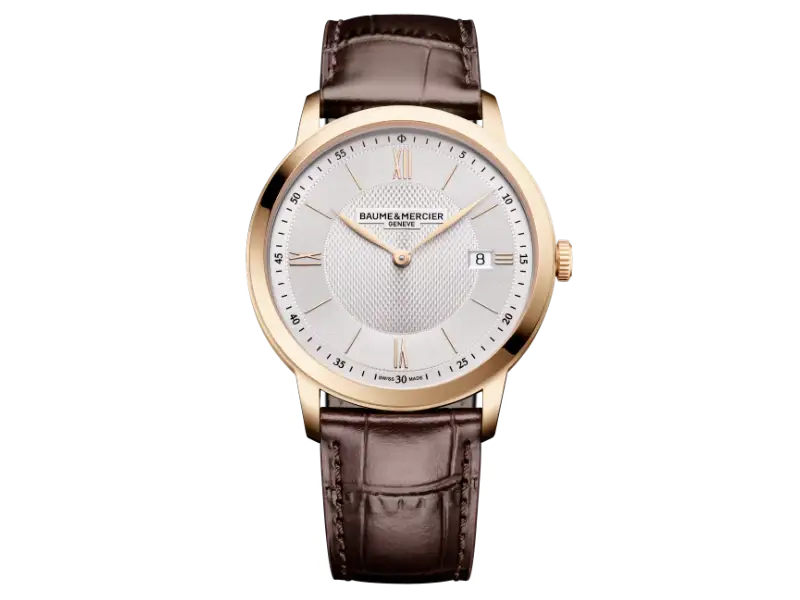 OROLOGIO UOMO QUARZO ACCIAIO-PVD/PELLE 40 MM CLASSIMA BAUME & MERCIER M0A10857