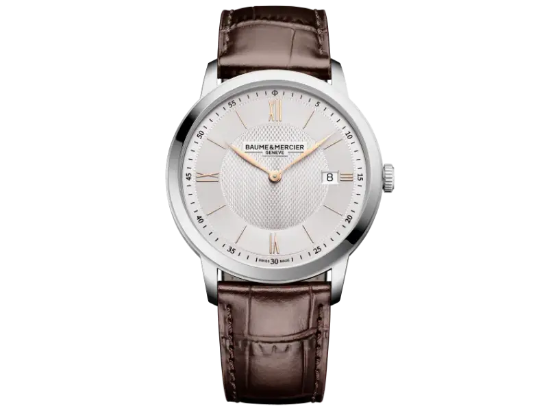 OROLOGIO UOMO QUARZO ACCIAIO/PELLE 40 MM CLASSIMA BAUME & MERCIER M0A10882