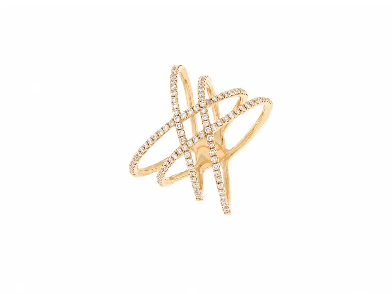 ANELLO INTRECCIATO ORO ROSA E DIAMANTI 25/G2867 JUNIOR B
