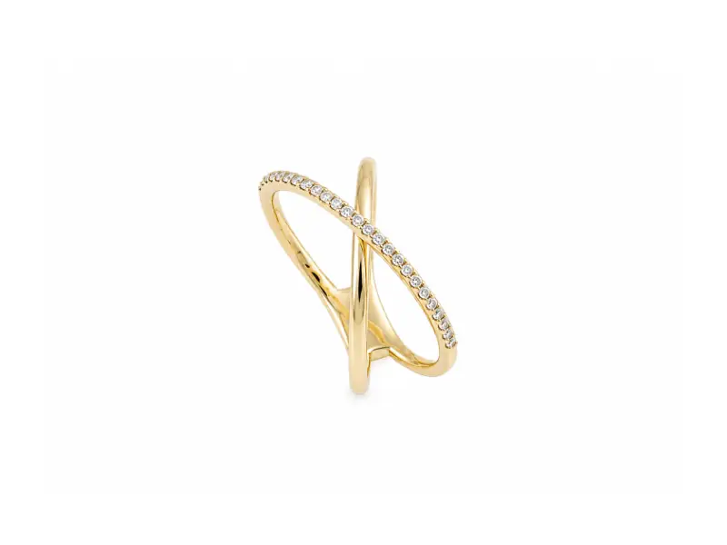 ANELLO “X” ORO ROSA E DIAMNTI ANORGMR JUNIOR B