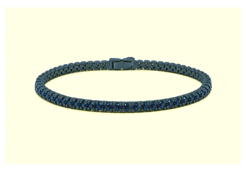 BRACCIALE TENNIS UOMO IN TITANIO BLU E ZAFFIRI ANTEO 24370ZF