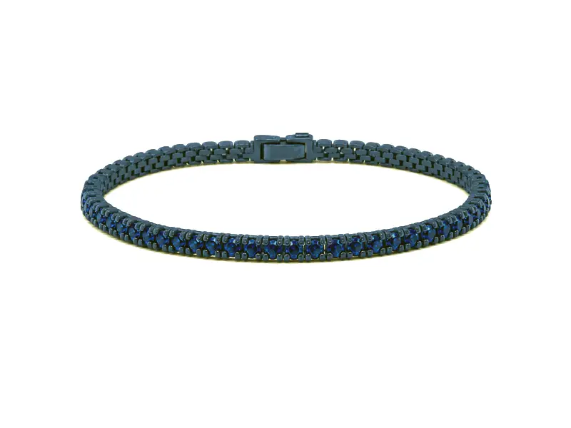 BRACCIALE TENNIS UOMO IN TITANIO BLU E ZAFFIRI ANTEO 24370ZF