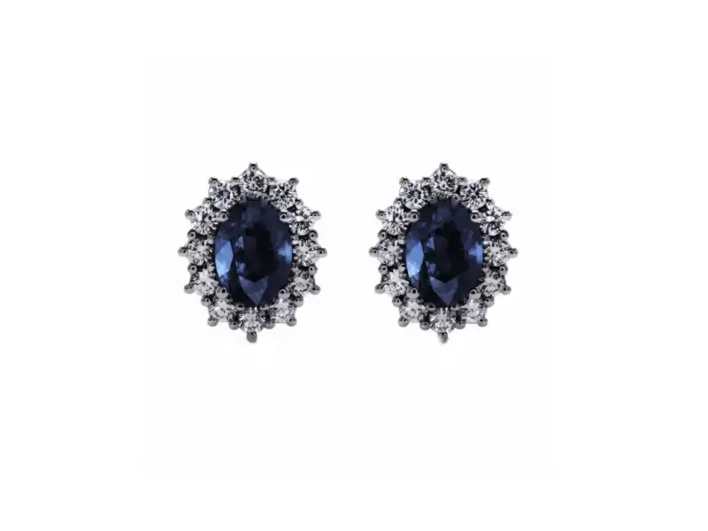 ORECCHINI IN ORO BIANCO CON ZAFFIRI 2.72 CT E DIAMANTI AMIN LUXURY SFOCHIZFOB