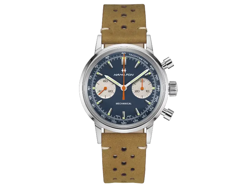 OROLOGIO UOMO MECCANICO ACCIAIO CRONOGRAFO 40 MM INTRA-MATIC AMERICAN CLASSIC HAMILTON H38429541
