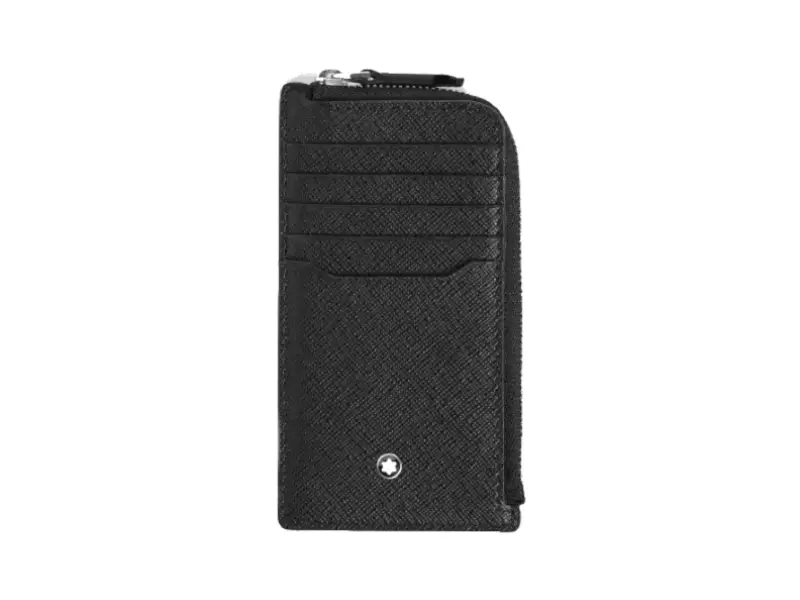 PORTACARTE 7 TASCHE NERO CON CERNIERA IN PELLE SARTORIAL MONTBLANC 223121