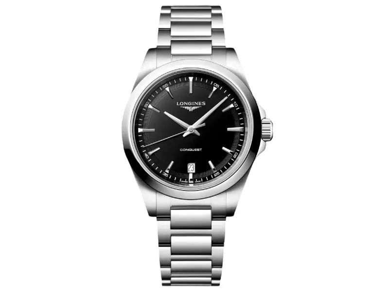 OROLOGIO UOMO QUARZO ACCIAIO/ACCIAIO 38 MM CONQUEST LONGINES L3.750.4.52.6