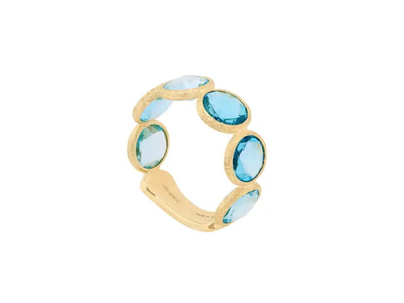 ANELLO A FASCIA IN ORO GIALLO 18KT CON TOPAZI AZZURRI JAIPUR COLOR MARCO BICEGO AB675_TP01_Y_02