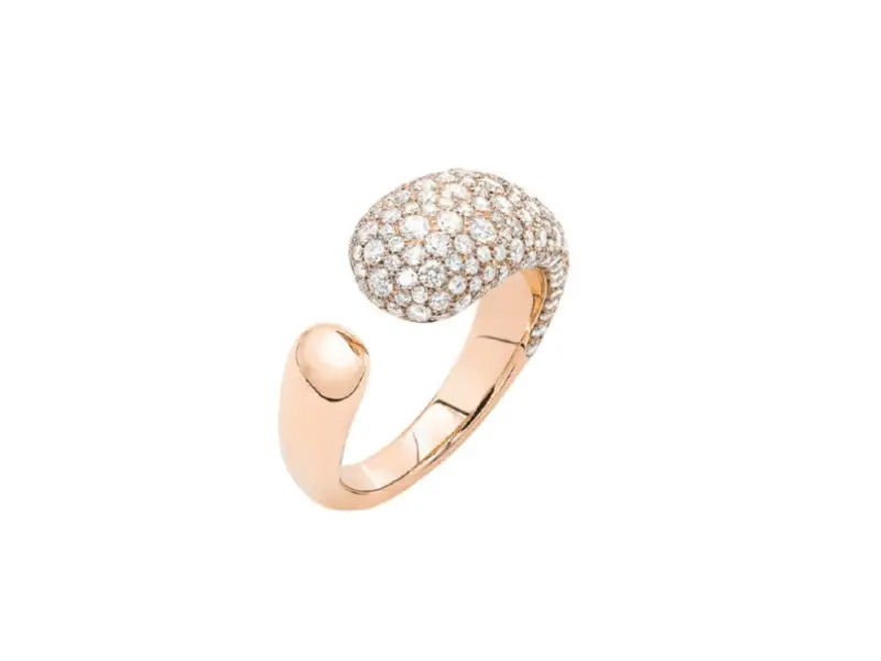 ANELLO IN ORO ROSA CON DIAMANTI HIROKO MATTIOLI  MAN065R027W