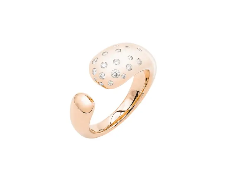 ANELLO IN ORO ROSA CON DIAMANTI HIROKO MATTIOLI MAN065R028W